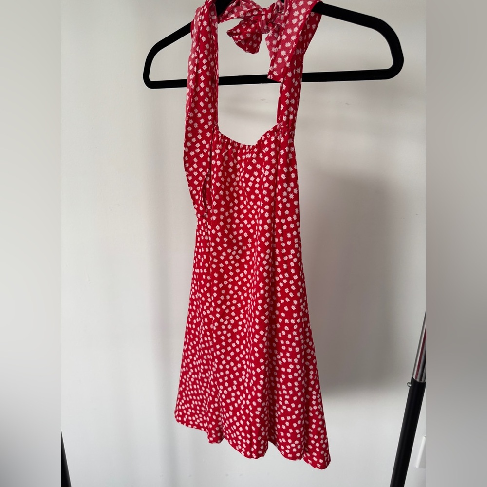 SHEIN Red and White Floral Dress - Picture 3 of 6